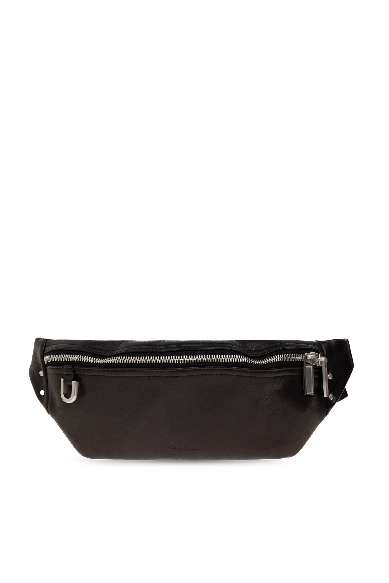 Black Leather 'Geo Bumbag' Rick Owens - Vitkac Northern Ireland